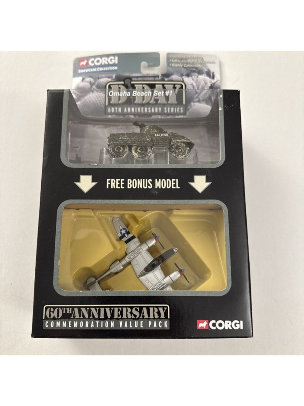 Corgi D-Day 60th Anniversary Omaha Beach Set #1 Bonus Pack Boxed Diecast EB2